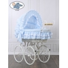 Brocante Rotan Wieg Blauw Victoria