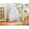 Co-sleeper Kinderbed met Matras en beddengoed -  Turkoois Polkaprikker