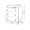 Commode met Verschoningsblad Classic 6001