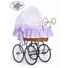 Complete Brocante Babywieg Rotan Wit Purper Christine