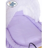 Complete Brocante Babywieg Rotan Wit Purper Christine