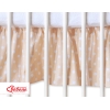 Decoratieve Bedrok Stofhoes Maskerende Ruche voor Kinderbed 140x70 cm - Harten Beige Polkaprikker