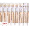 Decoratieve Bedrok Stofhoes Maskerende Ruche voor Kinderbed 140x70 cm - Harten Beige Polkaprikker