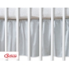 Decoratieve Bedrok Stofhoes Maskerende Ruche voor Kinderbed 140x70 cm - Harten Grijs