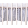 Decoratieve Bedrok Stofhoes Maskerende Ruche voor Kinderbed 140x70 cm - Harten Grijs Polkaprikker