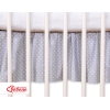 Decoratieve Bedrok Stofhoes Maskerende Ruche voor Kinderbed 140x70 cm - Harten Grijs Polkaprikker