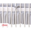 Decoratieve Bedrok Stofhoes Maskerende Ruche voor Kinderbed 140x70 cm - Harten Grijs Polkaprikker