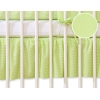 Decoratieve Bedrok Stofhoes Maskerende Ruche voor Kinderbed 140x70 cm - Harten Groen Snijder