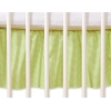 Decoratieve Bedrok Stofhoes Maskerende Ruche voor Kinderbed 140x70 cm - Harten Groen Snijder