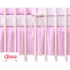 Decoratieve Bedrok Stofhoes Maskerende Ruche voor Kinderbed 140x70 cm - Harten Roze Polkaprikker