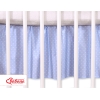 Decoratieve Bedrok Stofhoes Ruche voor Kinderbed 140x70 cm - Harten Blauw Polkaprikker