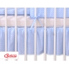Decoratieve Bedrok Stofhoes Ruche voor Kinderbed 140x70 cm - Harten Blauw Polkaprikker