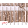 Decoratieve Bedrok Stofhoes Ruche voor Kinderbed 140x70 cm - Harten Bruin Polkaprikker