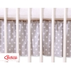 Decoratieve Bedrok Stofhoes Ruche voor Kinderbed 140x70 cm - Harten Grijs Polkaprikker