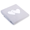 Deken van Polar Fleece voor Baby - Harten Grijs