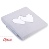 Deken van Polar Fleece voor Baby - Harten Grijs