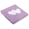 Deken van Polar Fleece voor Baby - Harten Purper