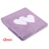 Deken van Polar Fleece voor Baby - Harten Purper
