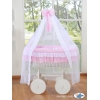 Deluxe Babybed met Rieten Babymand Roze Bellamie