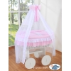 Deluxe Babybed met Rieten Babymand Roze Bellamie