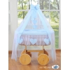 Deluxe Babywieg met Sluier  Blauw Amelie Voor Jongens