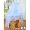 Deluxe Babywieg met Sluier  Blauw Amelie Voor Jongens