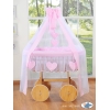 Deluxe Babywieg met Sluier Roze Amelie Voor Meisjes