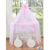 Deluxe Kribbe met Rieten Babymand Roze Amelie
