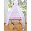 Deluxe Kribbe met Rieten Babymand Roze Bellamie Voor Meisjes