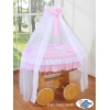 Deluxe Kribbe met Rieten Babymand Roze Bellamie Voor Meisjes