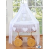 Deluxe Kribbe met Rieten Babymand Wit Amelie