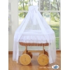 Deluxe Kribbe met Rieten Babymand Wit Engel