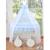 Deluxe Wieg met Rieten Babymand Blauw Bellamie