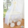 Deluxe Wieg met Rieten Babymand Ivoor Amelie