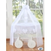 Deluxe Wieg met Rieten Babymand Wit Amelie