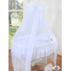 Deluxe Wieg met Rieten Babymand Wit Engel