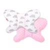 Dubbelzijdig Antischokkussen "Butterfly" Roze Grijs Wolken
