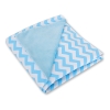 Dubbelzijdig Deken voor Baby-Autozitje Blauw Zigzag