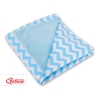 Dubbelzijdig Deken voor Baby-Autozitje Blauw Zigzag