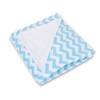 Dubbelzijdig Deken voor Baby-Autozitje Wit Blauw Zigzag