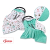 Dubbelzijdig  Dekentje voor Baby Autostoel Mint Beige Vos
