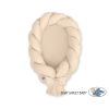 Gevlochten Babynest Geknoopte Bedbumper & Matras 2 in 1 Beige
