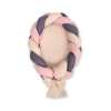 Gevlochten Babynest Geknoopte Bedbumper & Matras 2 in 1 Beige Antraciet Stofroze