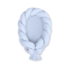 Gevlochten Babynest Geknoopte Bedbumper & Matras 2 in 1 Blauw