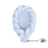 Gevlochten Babynest Geknoopte Bedbumper & Matras 2 in 1 Blauw