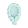 Gevlochten Babynest Geknoopte Bedbumper & Matras 2 in 1 Mint