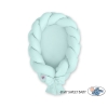 Gevlochten Babynest Geknoopte Bedbumper & Matras 2 in 1 Mint