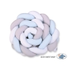 Gevlochten Bedomrander Ledikant XXL Knoop Wit Grijs Blauw