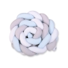 Gevlochten Bedomrander Ledikant XXL Knoop Wit Grijs Blauw