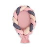 Gevlochten Bedrand Babynestje 2 in 1 Beige Antraciet Stofroze